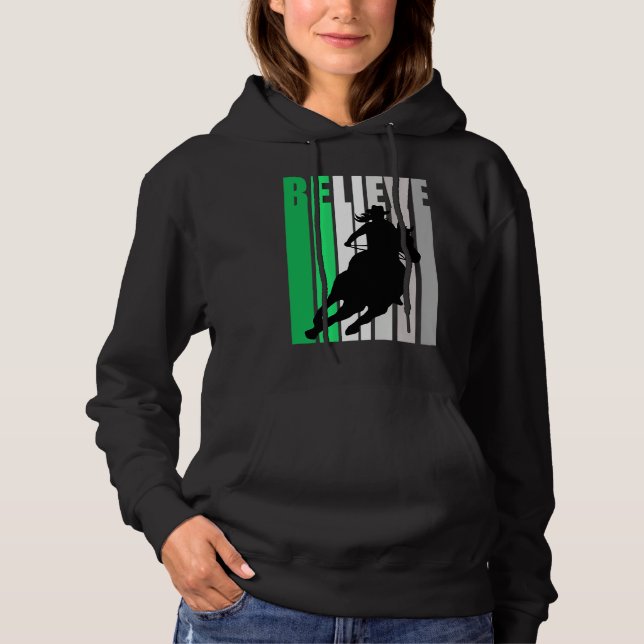 Sudadera Green Believe Cowgirl Motivational Inspiring Farm  (Anverso)