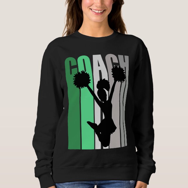 Sudadera Green Coach Of Cheerleading Cheerleader Coach Teac (Anverso)