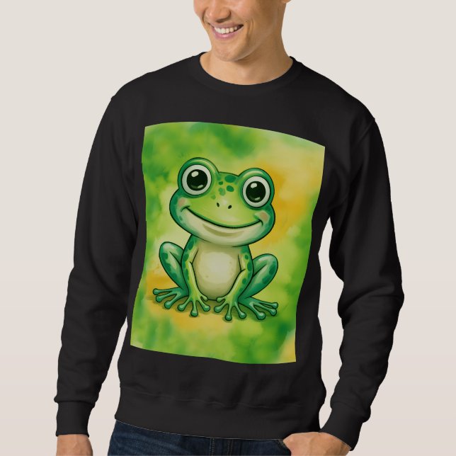 Sudadera Green cute frog (Anverso)