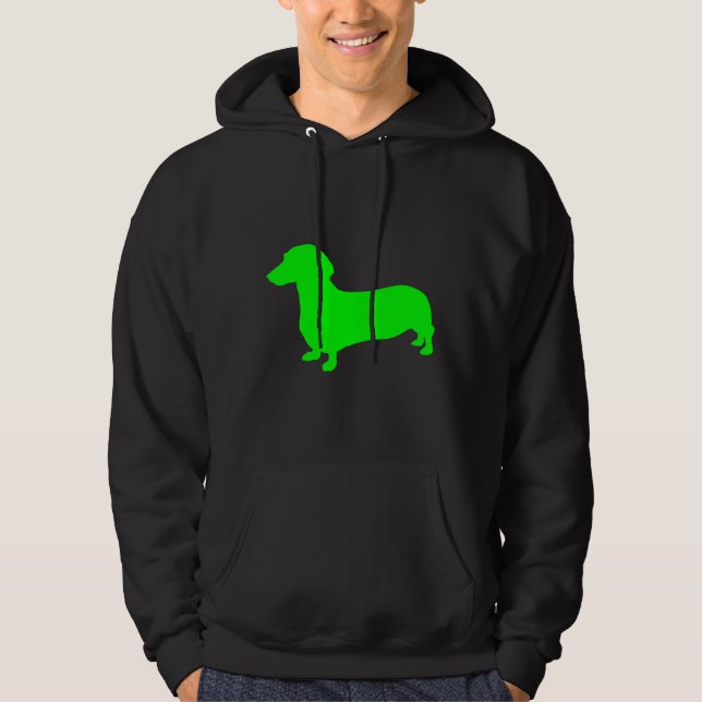 Sudadera Green Dachshund Silhouette (Anverso)