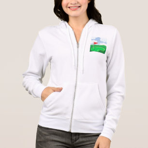 Sudadera Green de golf con bandera roja y pelota