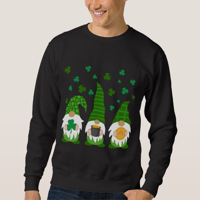 Sudadera Green Gnome St. Patrick's Day Irish Gnome Lucky Sh (Anverso)