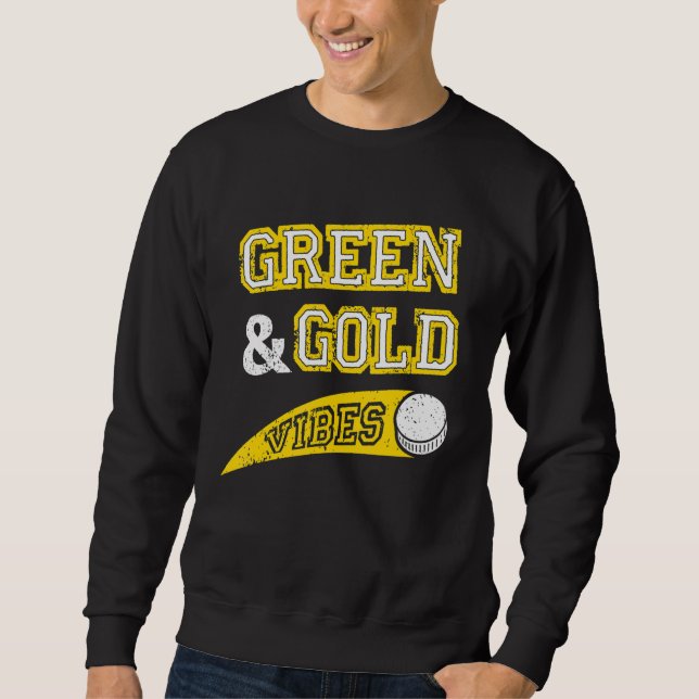 Sudadera Green & Gold Vibes Hockey Team Fan (Anverso)