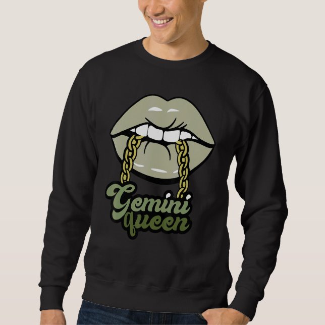 Sudadera Green Lips Gemini Queen (Anverso)