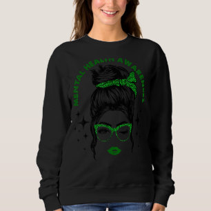 Sudadera Green Messy Bun En Mayo Usamos Salud Mental Verde