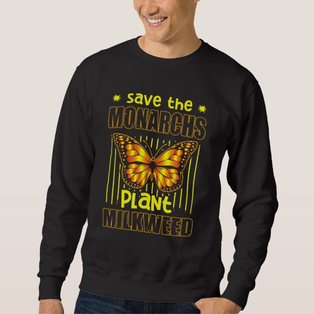 Sudadera Green Planet Save the Monarchs Plant Milkweed Butt (Anverso)