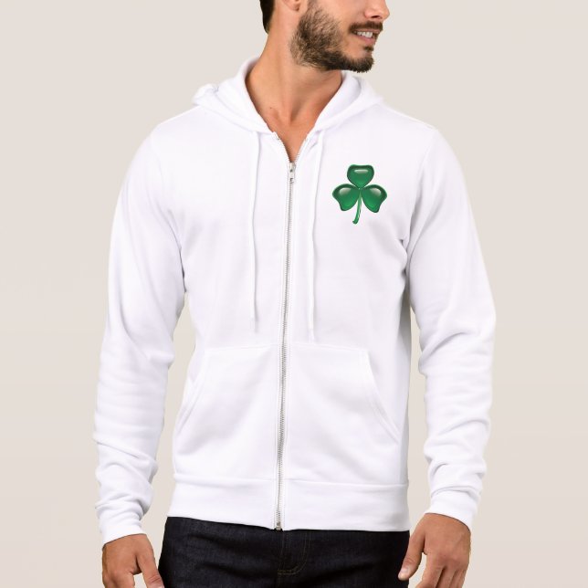 Sudadera Green Shamrock Three-Leaf Clover (Anverso)