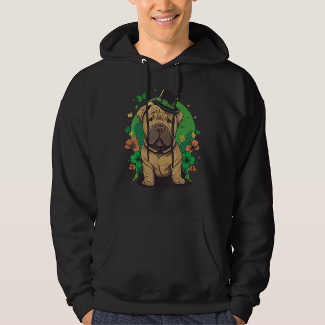 Sudadera Green Shar Pei shamrock on St Patricks Day Shar Pe (Anverso)
