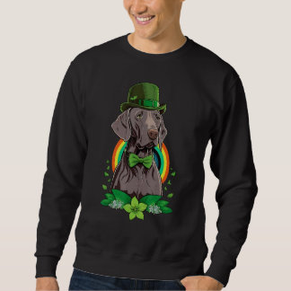 Sudadera Green Weimaraner shamrock on St Patricks Day Weima