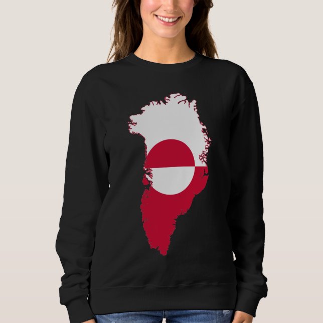 Sudadera Greenland- flag in country T-Shirt Hoodie (Anverso)