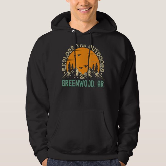 Sudadera Greenwood Arkansas Explora El Exterior (Anverso)