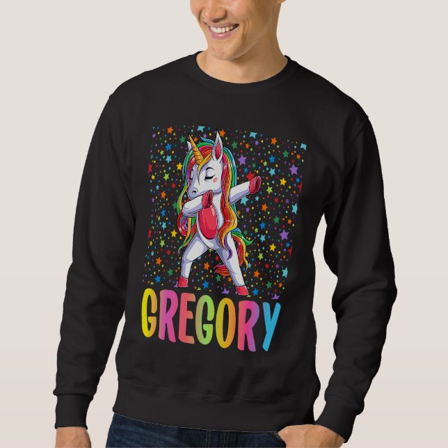 Sudadera Gregory Unicornio Dabbing (Anverso)