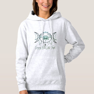 Sudadera Grey Hoodie, Triple Goddess & Lotus Green 