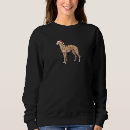 Sudadera Greyhound Christmas Lights - Santa Dog