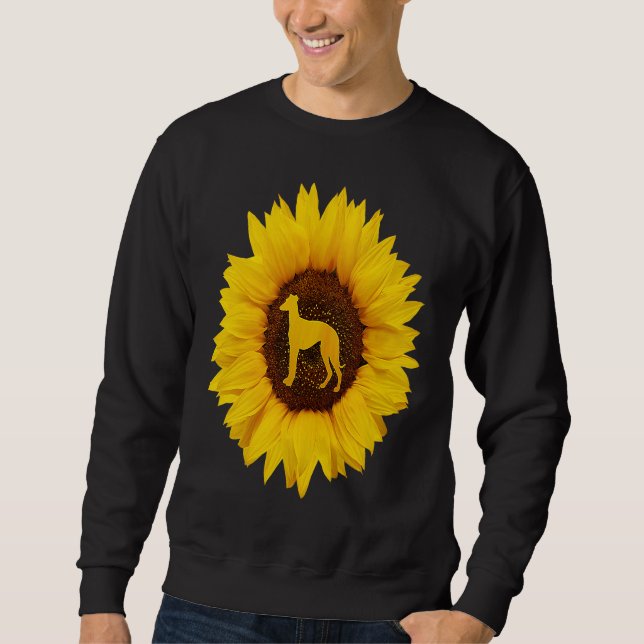 Sudadera Greyhound  For Women Men Dog Pet Racer Sunflower (Anverso)