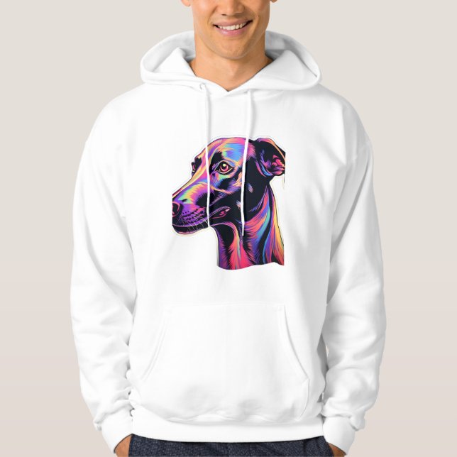 Sudadera Greyhound Neon Design (Anverso)