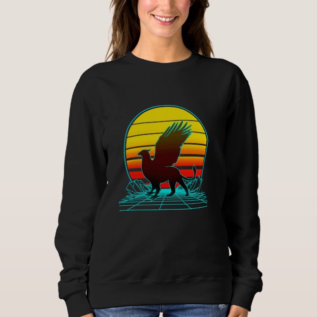 Sudadera Griffin de atardecer retro vintage (Anverso)