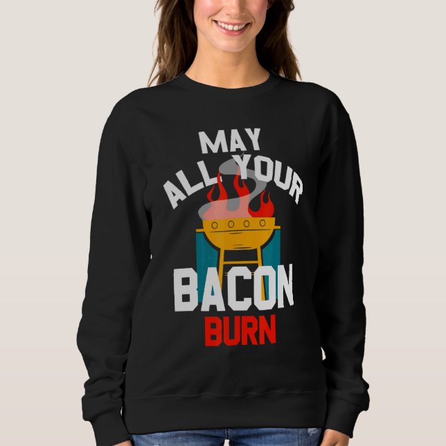 Sudadera Grill Burning Bacon (Anverso)
