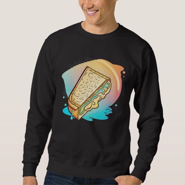 Sudadera Grilled Cheese Vaporwave 90s and 80s Aesthetic (Anverso)