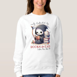 Sudadera Grim Reaper Book Lover, Personalizado Book Club