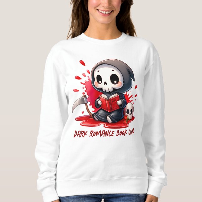 Sudadera Grim Reaper Book Lover, Personalizado Book Club (Anverso)