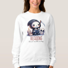 Sudadera Grim Reaper Book Lover, Personalizado Book Club