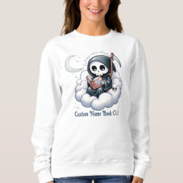 Sudadera Grim Reaper Book Lover, Personalizado Book Club
