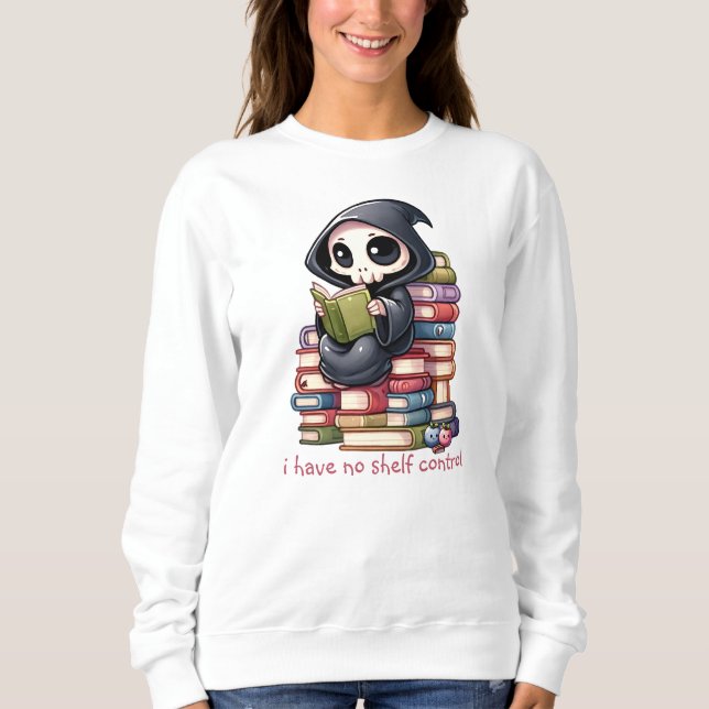 Sudadera Grim Reaper Book Lover, Personalizado Book Club (Anverso)