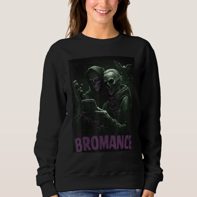 Sudadera Grim Reaper Selfie BRO Cool Pop Graphic Art (Anverso)