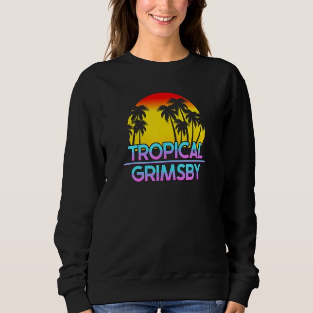 Sudadera Grimsby Uk Funny British Weather (Anverso)