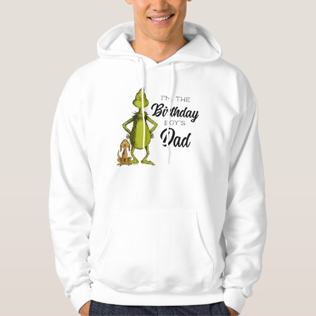 Sudadera Grinch Chalkboard Birthday Boy's Dad (Anverso)