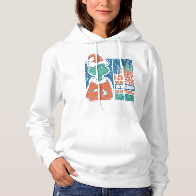 Sudadera Grinch | Detener la Navidad Gráfico Antiguo (Anverso)