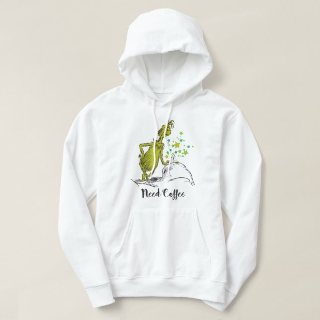 Sudadera Grinch | Divertido Necesito Café (Diseño del anverso)