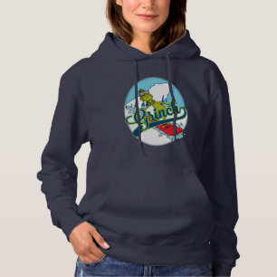 Sudadera Grinch en snowboard