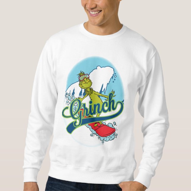 Sudadera Grinch en Snowboarding (Anverso)