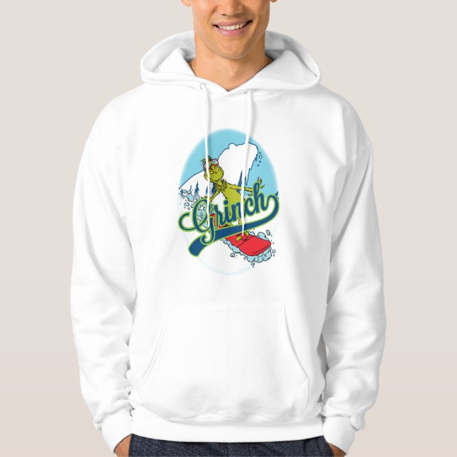 Sudadera Grinch en Snowboarding (Anverso)