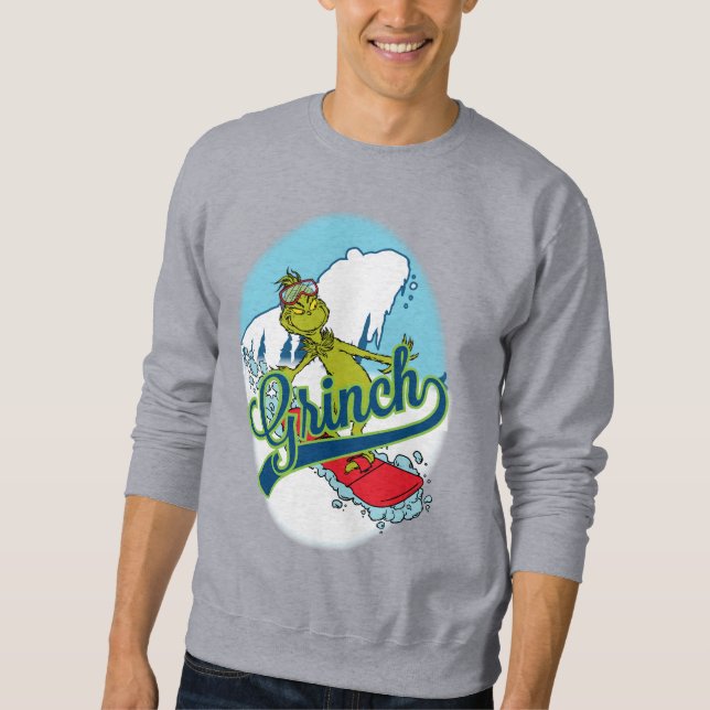 Sudadera Grinch en Snowboarding (Anverso)