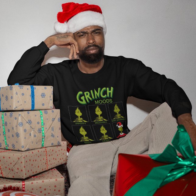 Sudadera Grinch | Gráfico de estados de ánimo Edición Navid (Person wearing sweater)