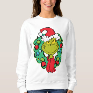 Sudadera Grinch   Navidades de la guirnalda de vacaciones