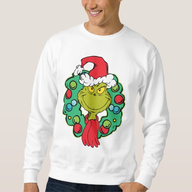 Sudadera Grinch | Navidades de la guirnalda de vacaciones (Anverso)