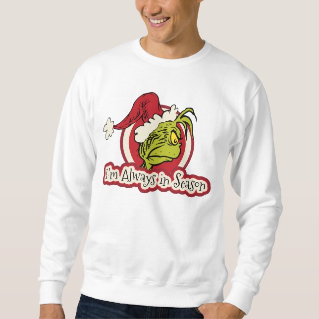 Sudadera Grinch | Siempre estoy en temporada (Anverso)
