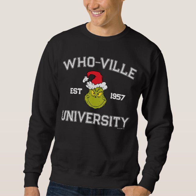 Sudadera Grinch | Universidad de Who-ville Est 1957 (Anverso)