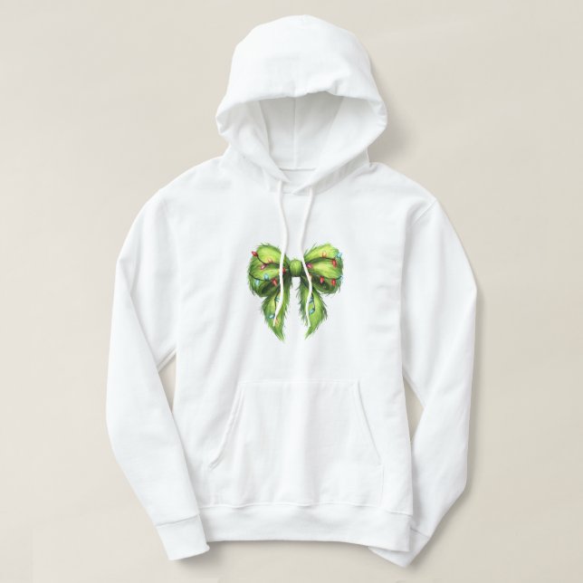 Sudadera Grinchmas divertidos Coquette Bow (Diseño del anverso)