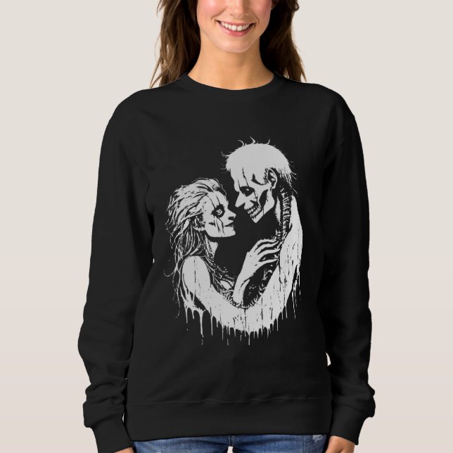 Sudadera Grindcore Occult Horror Couple Death Metal Thrash  (Anverso)