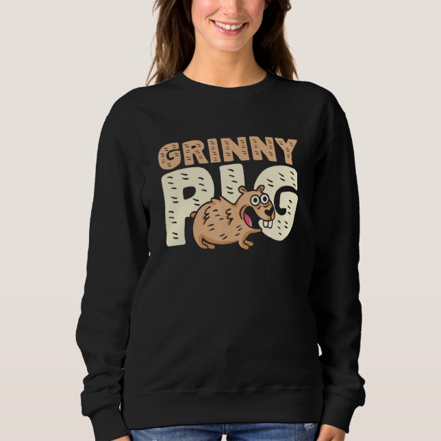 Sudadera Grinny Pig Graphic Guinea Pig Owner Pet Cavy Anima (Anverso)