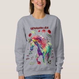 Sudadera (Gris) Abuela Unicornio