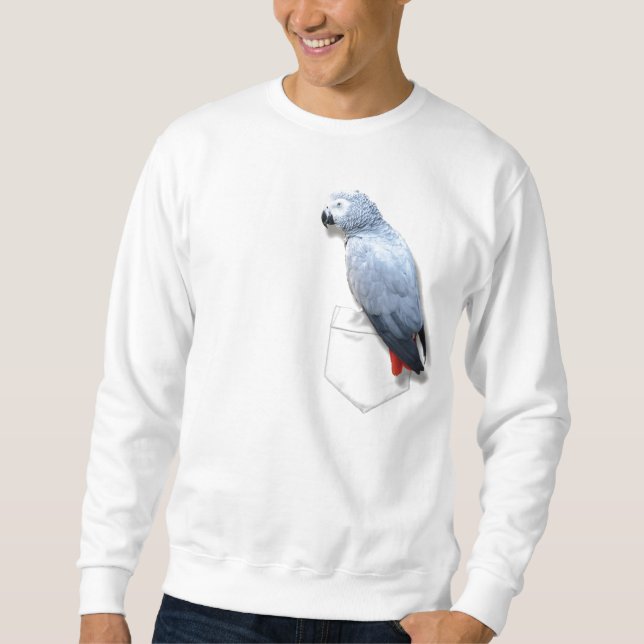 Sudadera Gris africano en su bolsillo (Anverso)