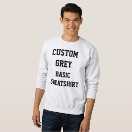 Sudadera gris básica personalizada para hombre