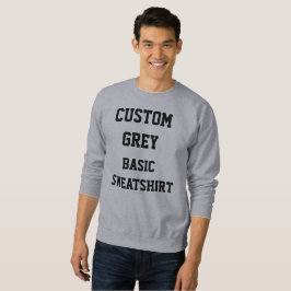 Sudadera gris básica personalizada para hombre