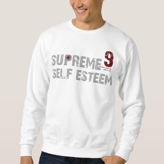 Sudadera Gris, camiseta SUPREMA del AMOR PROPIO del marrón (Anverso)